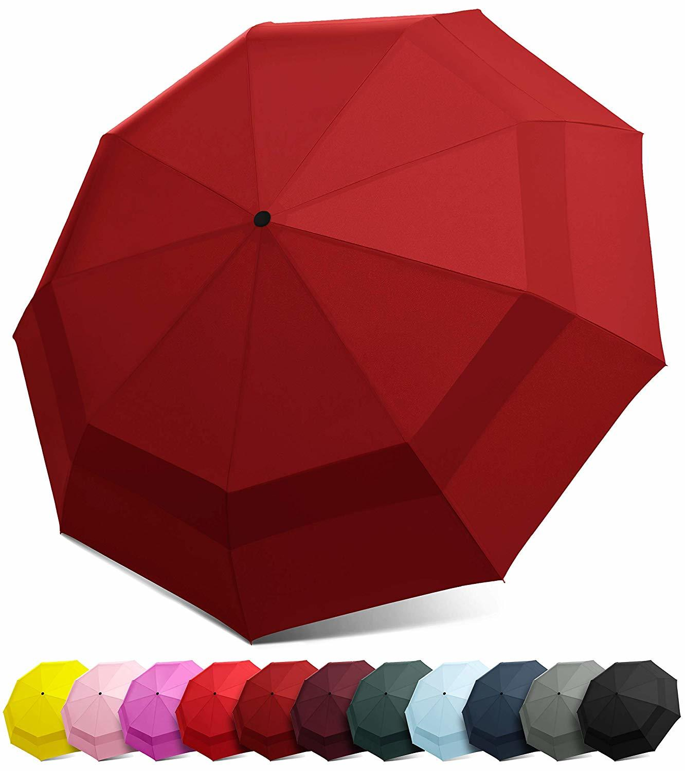 ​EEZ-Y Compact Travel Umbrella with Windproof Double Canopy