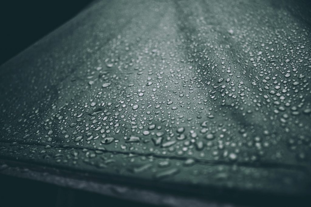 Tent in rain