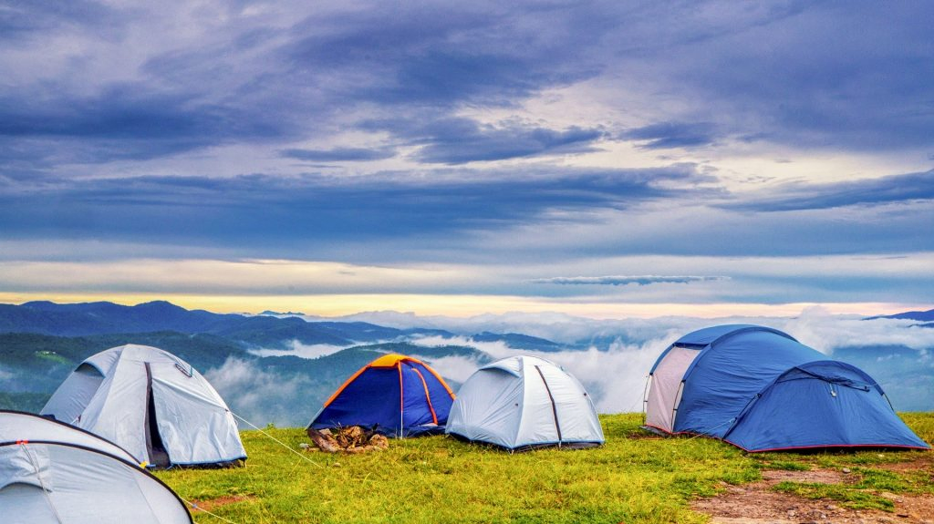 Tents in the hill