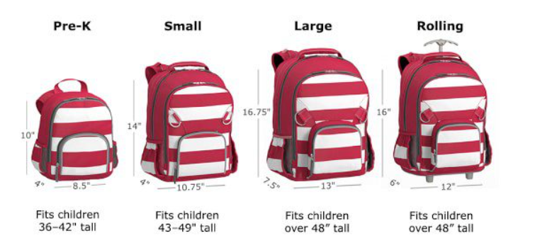 Backpack Sizes 